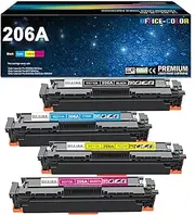 206A Toner Cartridges 4 Pack Replacement for HP 206A Works with HP Color Laserjet Pro MFP M283fdw, MFP M283cdw, Color Laserjet Pro M255dw, Color Pro M255, Pro MFP M282, M283 Printers