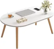 TOMVAES Side Table, Wood Bracket Coffee Table, Accent Table, Sofa End Table for Living Room Bedroom Balcony Patio Nightstand (White)