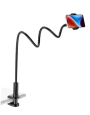 Gooseneck Phone Holder Stand for Bed Flexible Arm Adjustable Cell Phones Black