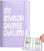 100 Days Money Saving Envelope Budget Storage Book | 100 Envelope Challenge Binder | Budget Book Binder | Portable | Easy to Use | 11x17.8x2 Cm | for Men Women Adults Children