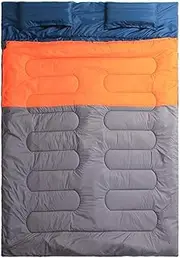 Double Sleeping Bag for Camping, Backpacking, Hiking, Tent, Camper Outdoor Two Person Sleeping Bag, Lightweight and Compact