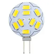5Pc G4 2W White Light 180Lm 9 Led Smd 5730 Flower Decorative Light For Indoor / Outdoor Decoration Dc 12V Side Pins(White Light)