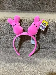 PEEPS Plush Bunny Headband, Pink with Bunnies, Easter, NEW WITH TAG!!!