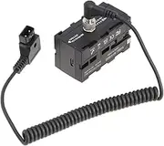 Snblzhef D-TAP Connector to DC 5.5 X 2.5mm Expandable Cable with Dual-Sided NP-F Dummy Battery Adapter for Camera Monitor