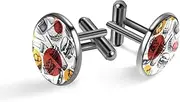 [Generic] Men's Cufflinks, Hamburgers Ice Cream Cake Cuff Links for Men, Classic Cufflinks Black for Suit Shirt Wedding Business Birthday Jewelry Gift