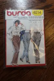 Burda 6214 Sewing Pattern 3 Styles of Dress Pants, Size 8 - 40