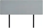 Linen Fabric King Bed Deluxe Headboard BedHead - Stone Grey