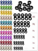 10pcs aluminum washer M2 / M2.5 / M3 / M4 / M5 / M6 colourful Anodized Countersunk Head Bolt Washers Gasket - (Inner Diameter: M5, Color: Purple)