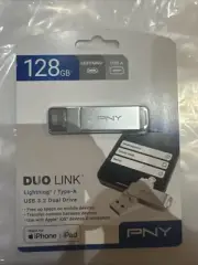 PNY 128GB USB 3.2 Dual Drive Stick Lightning/USB-A P-FDI128DULINKLGT-GE