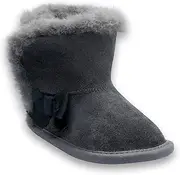 [BEARPAW] Baby Jennifer Fur Lined Leather Boots, Baby’s Comfy Shoes for Cold Weather, Babies’ Soft Suede Boots with Hard Bottom Soles