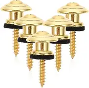 Hoement 5pcs Guitar Strap Lock System Durable Buttons for Electric Acoustic Guitars Easy Installation Smooth Finish Secure Quick Release present for Musicians