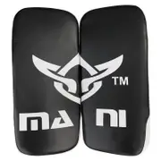 BLACK & WHITE PRE CURVED MUAY THAI ARM KICK PADS