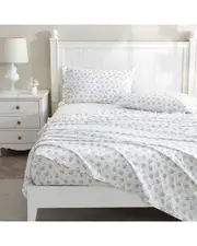 Laura Ashley 200 Thread Count Victoria Percale Sheet Set