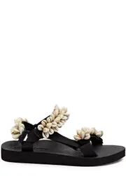 Arizona Love Trekky Shell Embellished Sandals, Sandals, Foam Midsole - Black - 6 6
