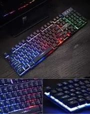 Gaming Backlit LED Keyboard And Mouse Wired