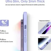 For iPhone 14 Plus Microfiber Liquid Silicone Shockproof Phone Case - Purple