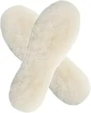 BCOATH Cushioned Wool Insoles for Men Women 1 Pair Warm Wool Inserts for Boots
