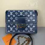 免運 二手精品 LV DAUPHINE MM系列 牛仔達芙妮 M59631 單肩包 斜挎包 路易威登牛仔達芙妮翻蓋包