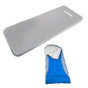 Adventure Kings Self-Inflating Foam Mattress Single + Right Hooded Sleeping Bag