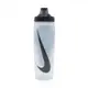 Nike 水壺 Refuel Bottle 24oz 白 黑 掀蓋式 止滑 可擠壓 水瓶 運動 自行車 N100766812-524