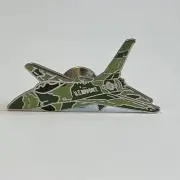 Air Force Pin Fighting Falcon Fighter Jet US Green Camo Aircraft Plane USAF