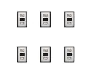 6x Unigift Soho 3-Open Collage Photo/Picture Frame Home Decor 10x15cm Black