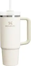 Stanley Quencher H2.0 Tumbler with Handle and Straw 30 oz | Flowstate 3-Position Lid | Cup Holder Compatible for Travel | Insulated Stainless Steel Cup | BPA-Free | Cream