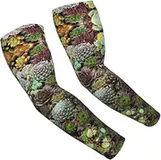 [FSCEV] Succulent Sun Protection Arm Sleeves Outdoor Essentials Cooling Compression Golf Hiking Cycling