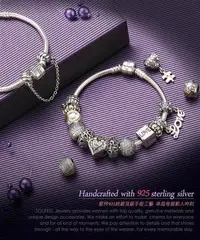 在飛比找Yahoo!奇摩拍賣優惠-大小姐衣櫃 全新轉售SOUFEEL索菲爾純銀手鍊珠飾 串珠 