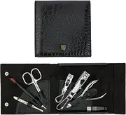 3 Swords Germany - brand quality 7 piece manicure pedicure grooming kit set for professional finger & toe nail care scissors clipper fashion leather case in gift box, Made by 3 Swords (84322)