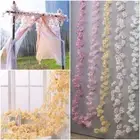 Multicolor Artificial Flower Cherry Vine Lifelike Plant Wall Gift