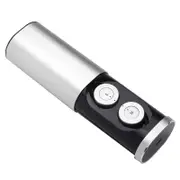 B1 Mini TWS Double bluetooth Earphones Stereo Bass Headphones with Charging Box SILVER COLOR