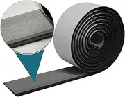 CHURERSHINING EVA Boat Decking Sheet Border Stripe with Self Adhesives ，Marine Teak Deck Flooring Material, 94.5"（7.87ft）,Light Gray/Brown