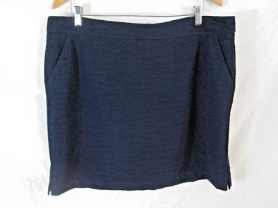 Greg Norman Pull on Golf Skort Skirt Shorts Navy Blue Texture Stretch XL NWT