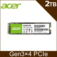 在飛比找PChome24h購物優惠-Acer 宏碁 FA100 2TB PCIe M.2 SSD