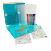 HSN Diamond Press Celebration Markers Stamp Kit With Storage, Navy