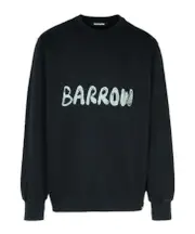Black Logo Printed Crewneck Sweatshirt XL
