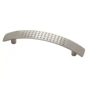 (12 Pack) 3-3/4" Dimpled Square End Pull Satin Nickel