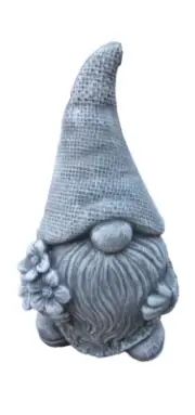 Latex gnome mold plaster cement casting concrete elf rubber mould 7"H x 4"W