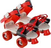 Adjustable Roller Shoes | Adjustable Quad Roller Skates for Skating | Double Row Design, No Need to Take off Shoes, Outdoor Recreation with 4 Wheels for Teenagers Kids Boys