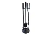 Decofire® 4 Piece Fireplace Fire Place Tool Set Shovel Brush Poker Tongs Black