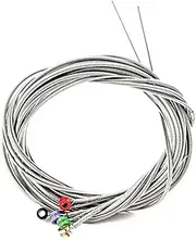 IsMwav Set of 5 Pcs Stainless Steel Strings with Color Ends for 5 String Electric Bass Guitar Replacement Parts