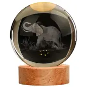 JANARARY Large 3D Elephant Lamp Crystal Ball Night Light, Light up Elephant 1