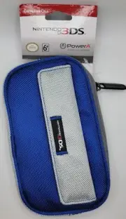PowerA Gametrek Nintendo 3DS Case Blue/Silver Brand NEW. Fits Console & Games.