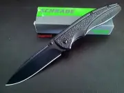 Schrade 4.59"Liner Lock Drop Point Blade SCH216 Folding Pocket Knife Hunting EDC