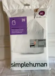 Code K 20Ct SIMPLEHUMAN Custom Fit Trash Bags Can Liners FREE SHIPPING. A6