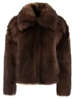 [B & W] B & W-Shearling Coat Coats Marrone-Donna 40