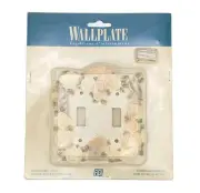 Vintage 1999 FIGI SPD-115 Shells Double Wallplate Light Switch Cover Handpainted
