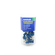 Narva 4mm / 5mm (3/16") Blue Flared Vinyl Insulated Ring Terminal (Eye Terminal) - 25 Pack