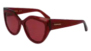 FERRAGAMO SF2004S 618 TRANSPARENT BURGUNDY/BURGUNDY 53/18/140 FEMALE Sunglasses